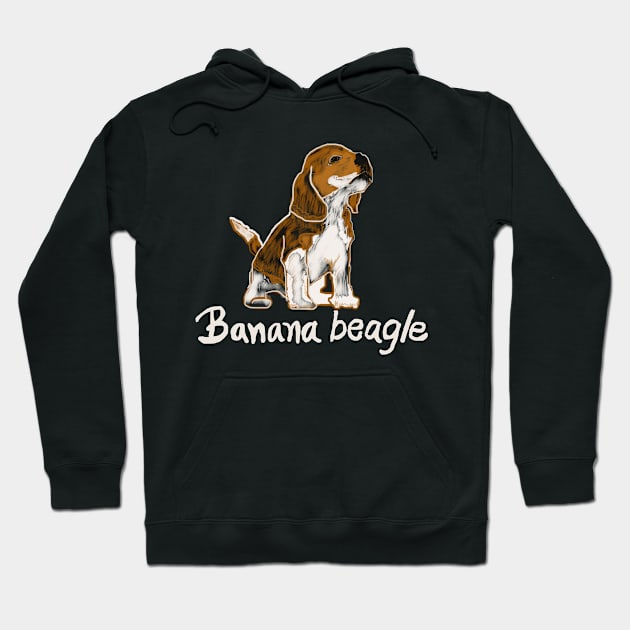 banana beagle Hoodie by oakradet